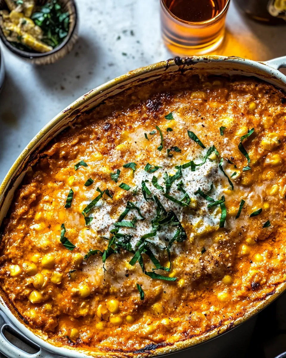 Buffalo Chicken Corn Dip