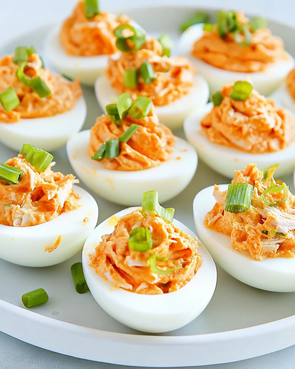 Buffalo Chicken Deviled Eggs