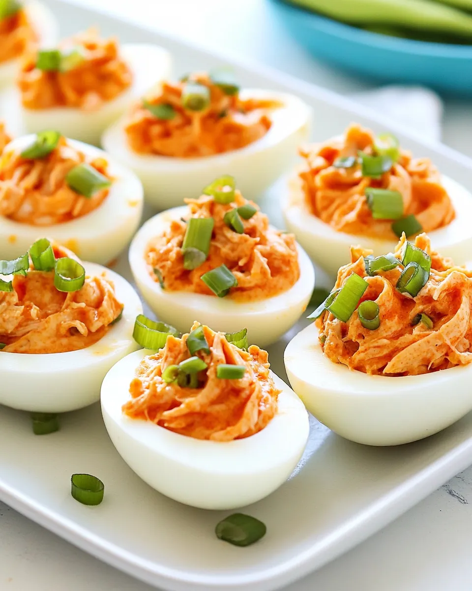 Buffalo Chicken Deviled Eggs