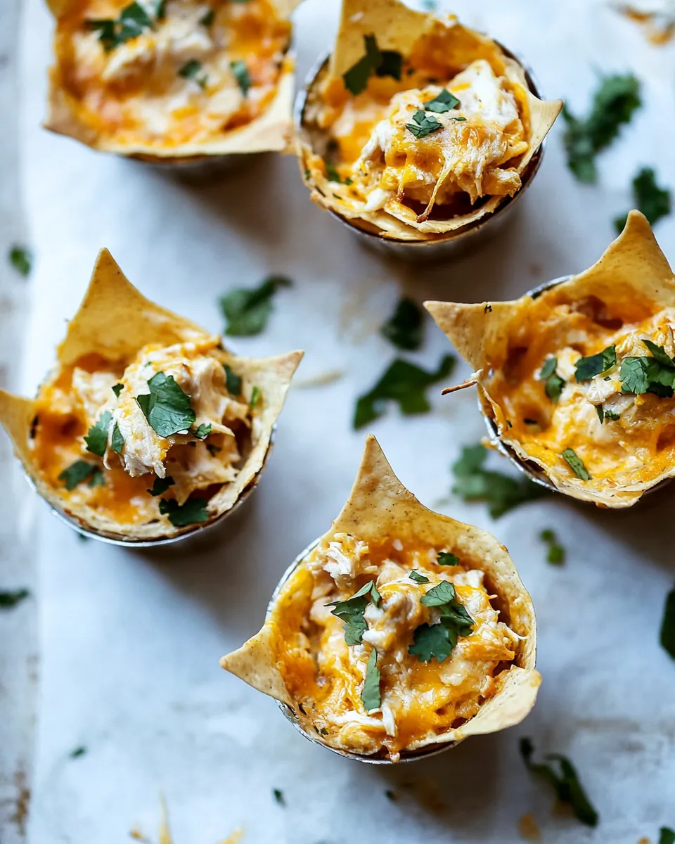 Buffalo Chicken Dip Cups