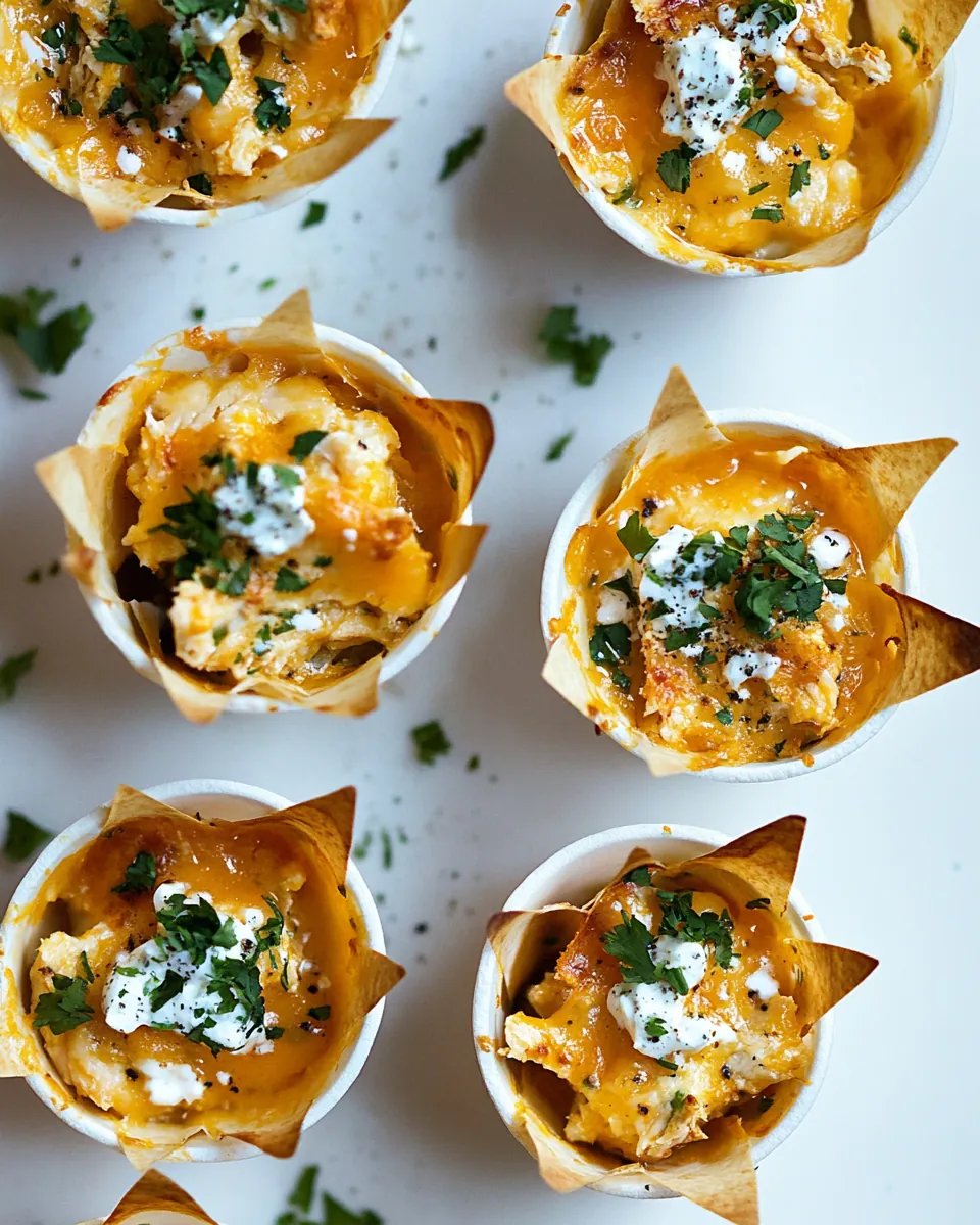 Buffalo Chicken Dip Cups