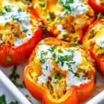 Buffalo Chicken Stuffed Peppers