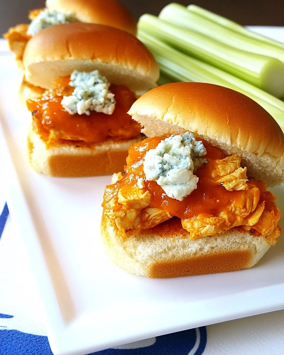 Buffalo Chicken Blue Cheese Sliders