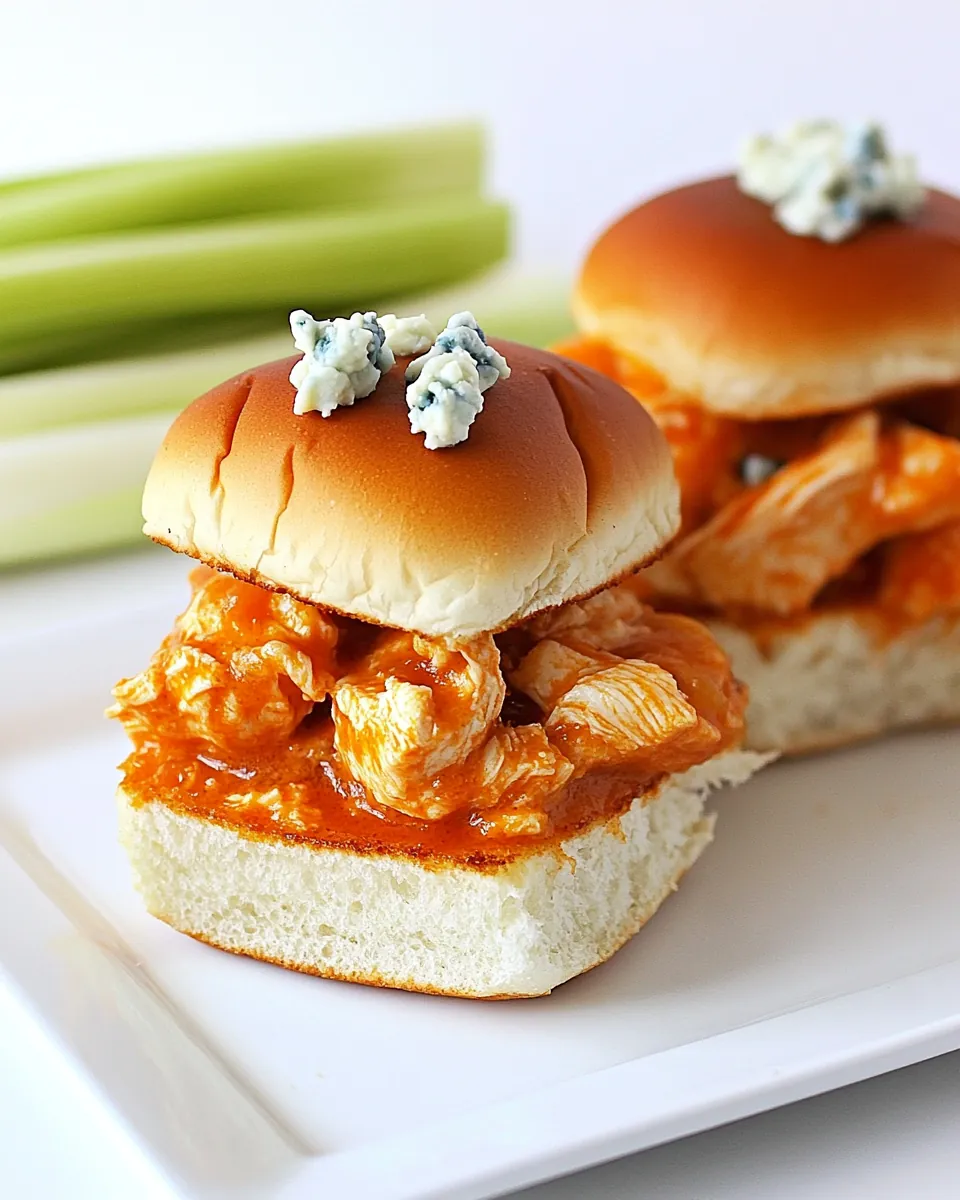 Buffalo Chicken Blue Cheese Sliders