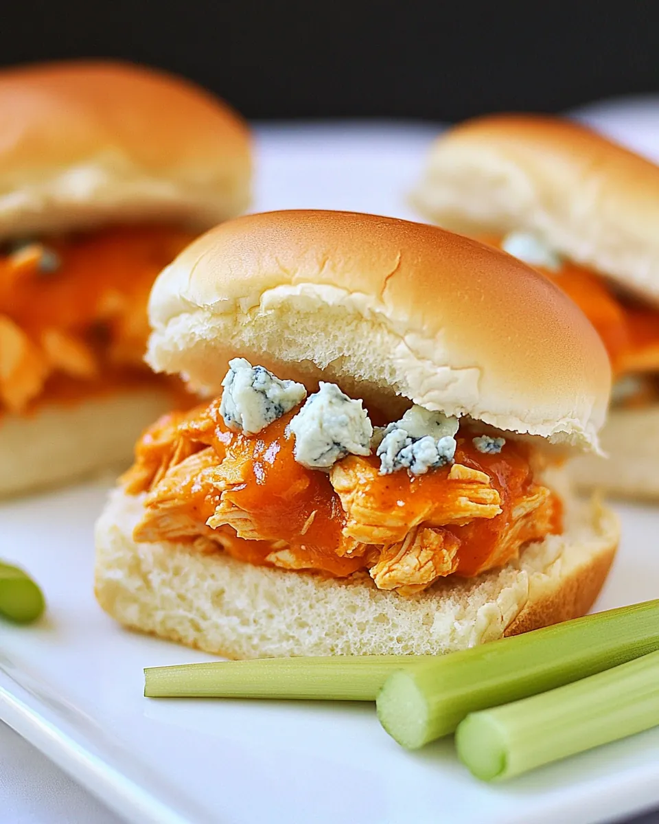 Buffalo Chicken Blue Cheese Sliders