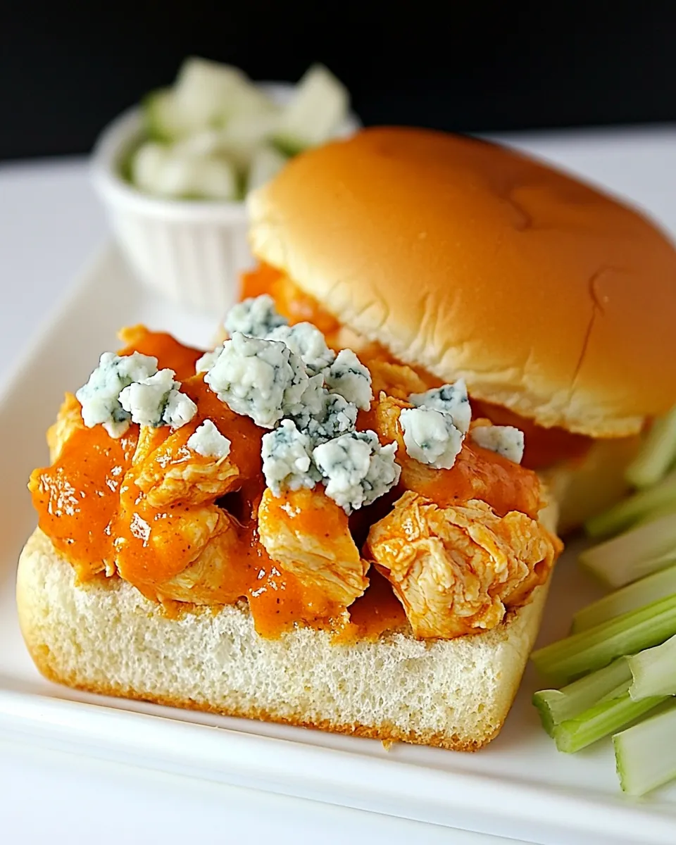 Buffalo Chicken Blue Cheese Sliders