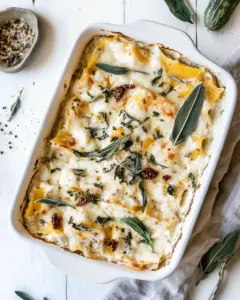 Butternut Squash Sun-Dried Tomato White Lasagna
