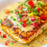Cajun Salmon with Creamy Parmesan Sauce
