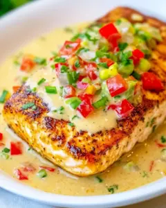 Cajun Salmon with Creamy Parmesan Sauce