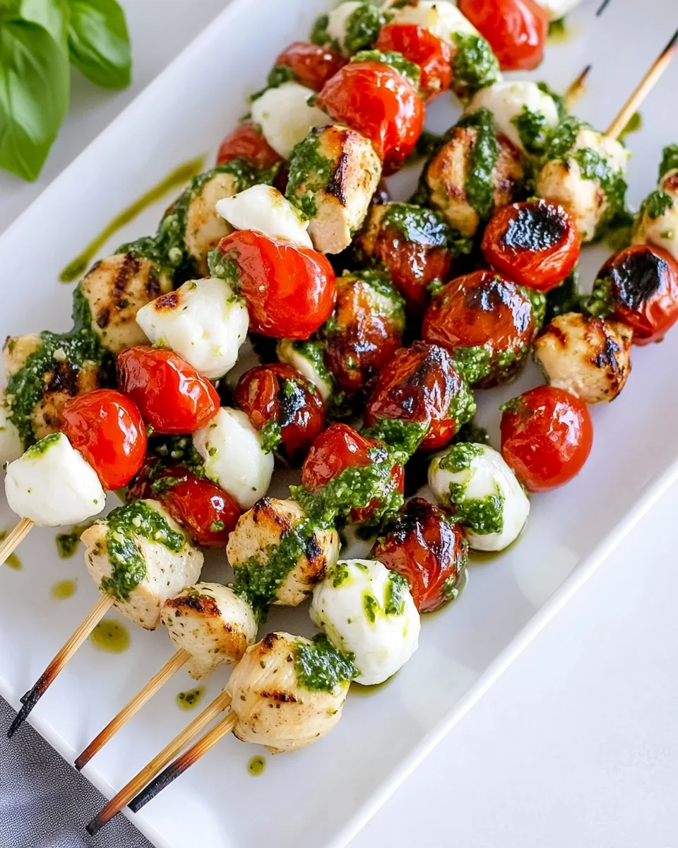 Caprese Chicken Kebabs