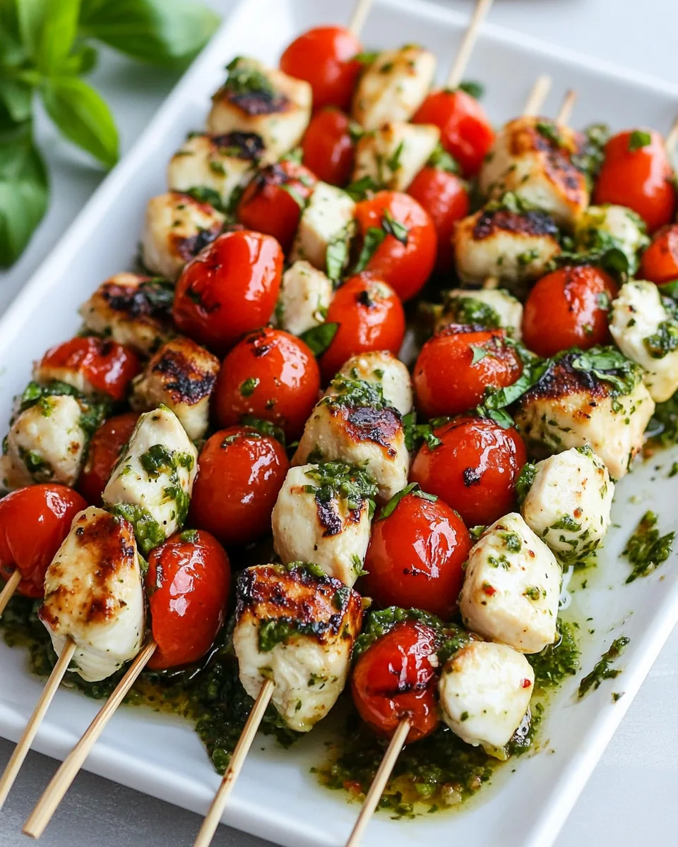 Caprese Chicken Kebabs