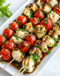 Caprese Chicken Kebabs