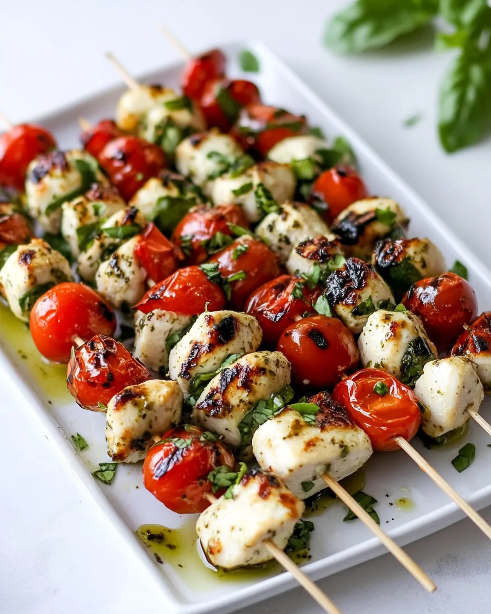 Caprese Chicken Kebabs