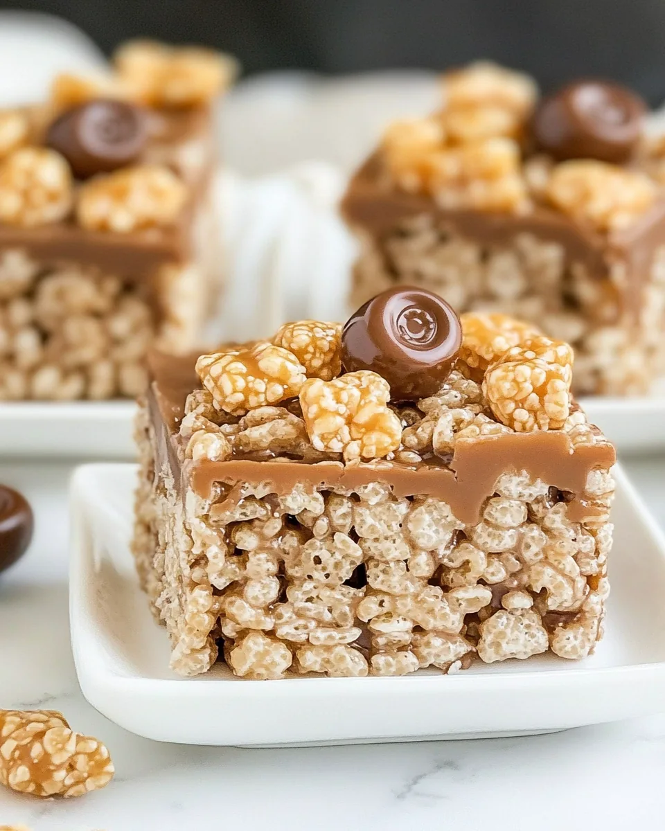 Caramel Rolo Rice Krispie Treats
