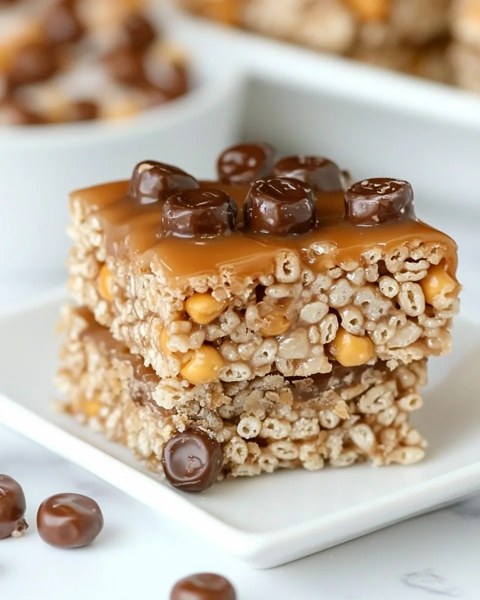 Caramel Rolo Rice Krispie Treats