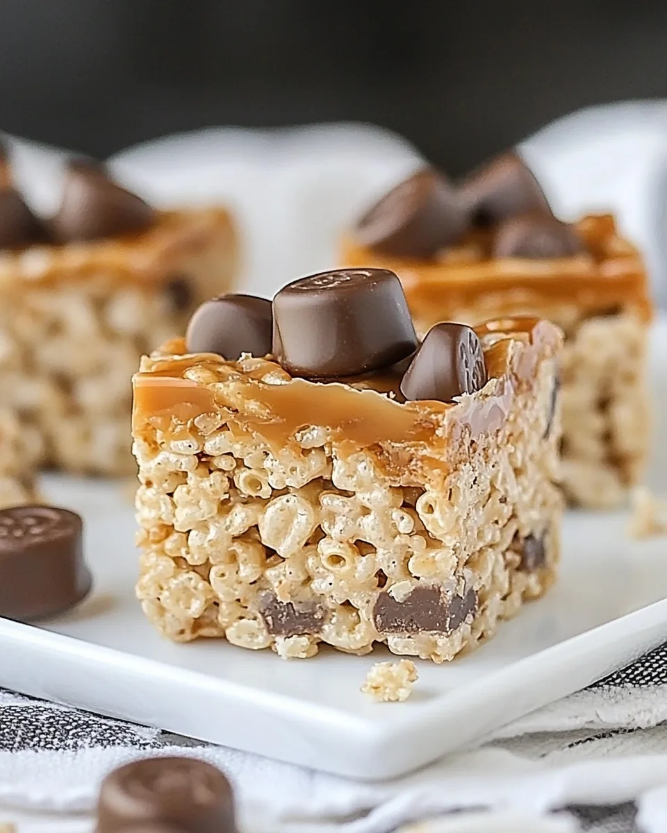 Caramel Rolo Rice Krispie Treats