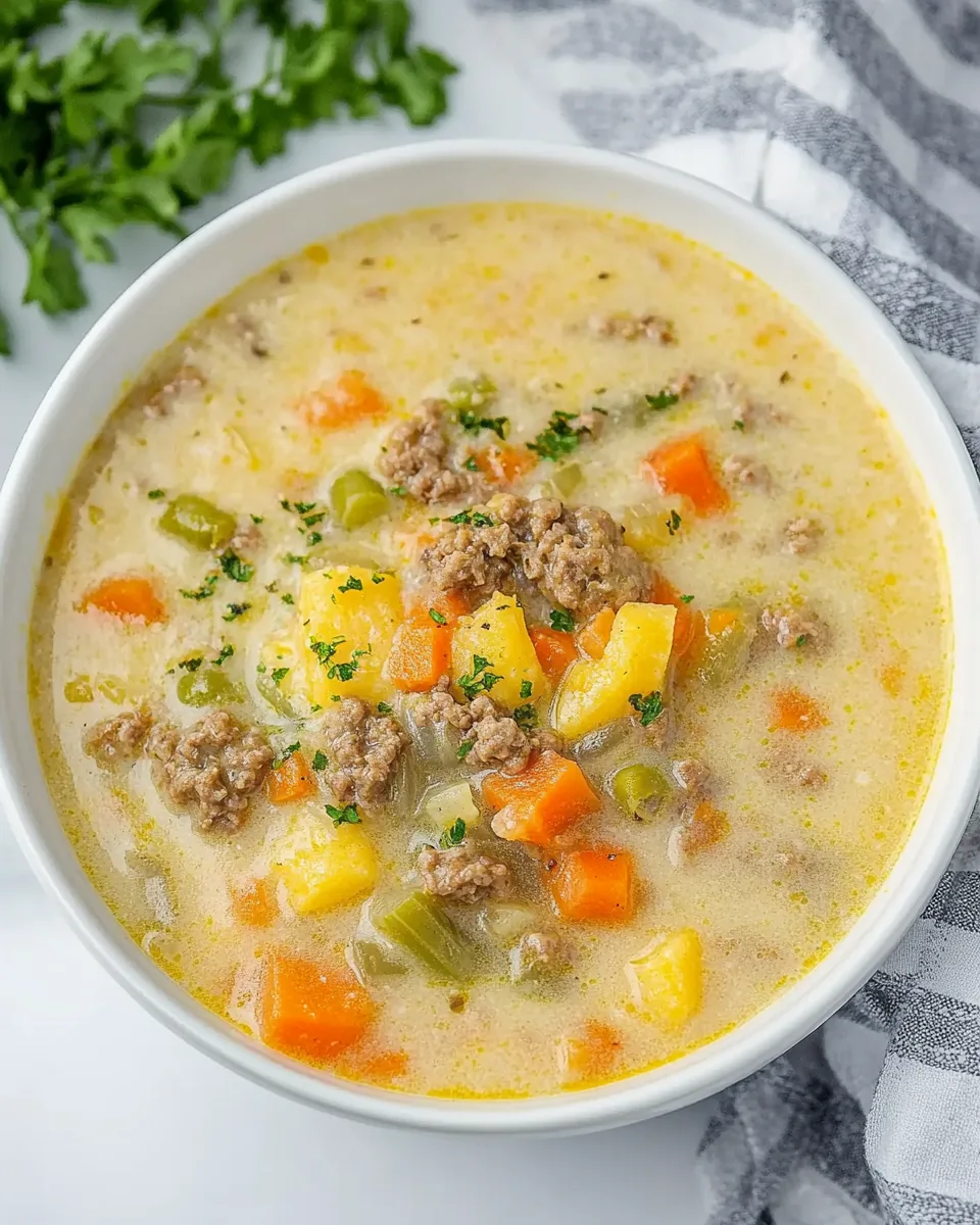 Cheeseburger Soup