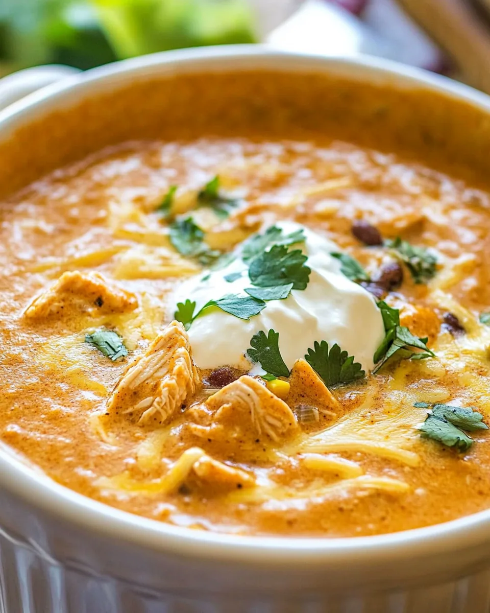 Cheesy Chicken Enchilada Soup