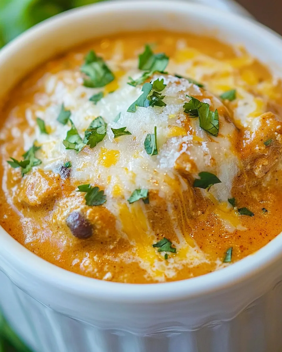 Cheesy Chicken Enchilada Soup