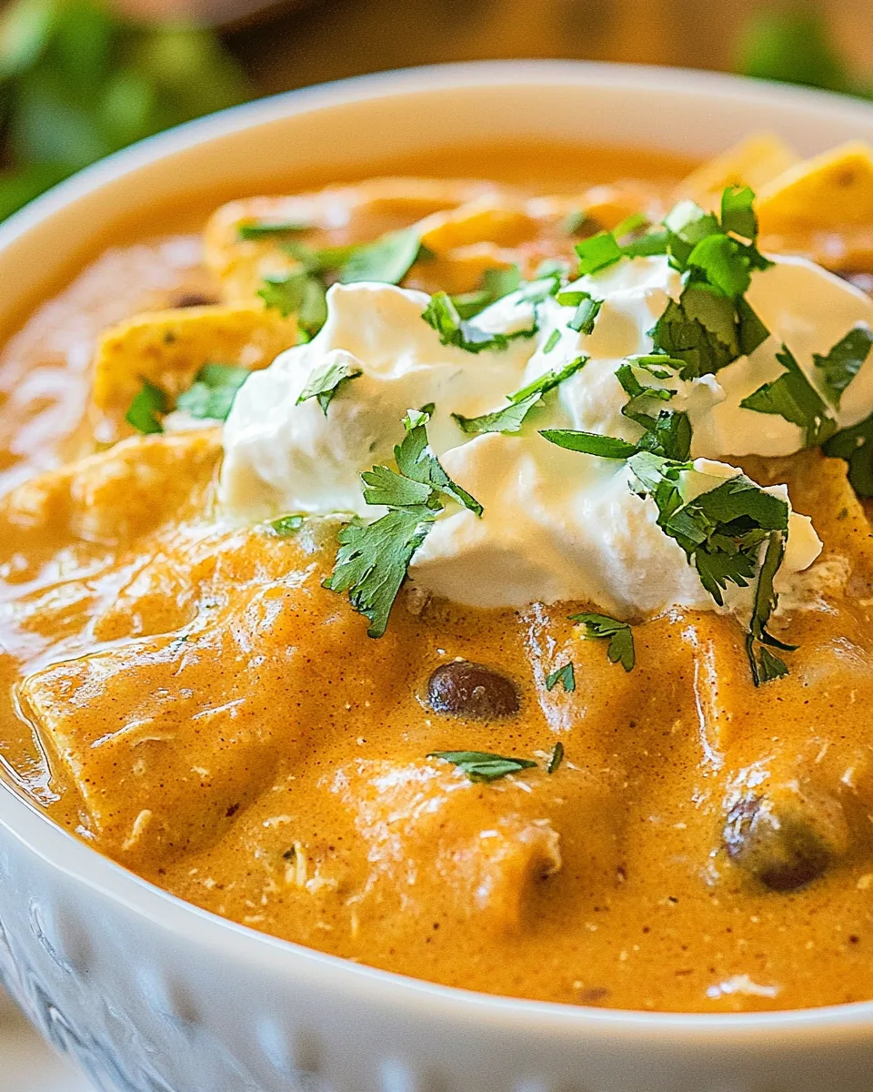 Cheesy Chicken Enchilada Soup