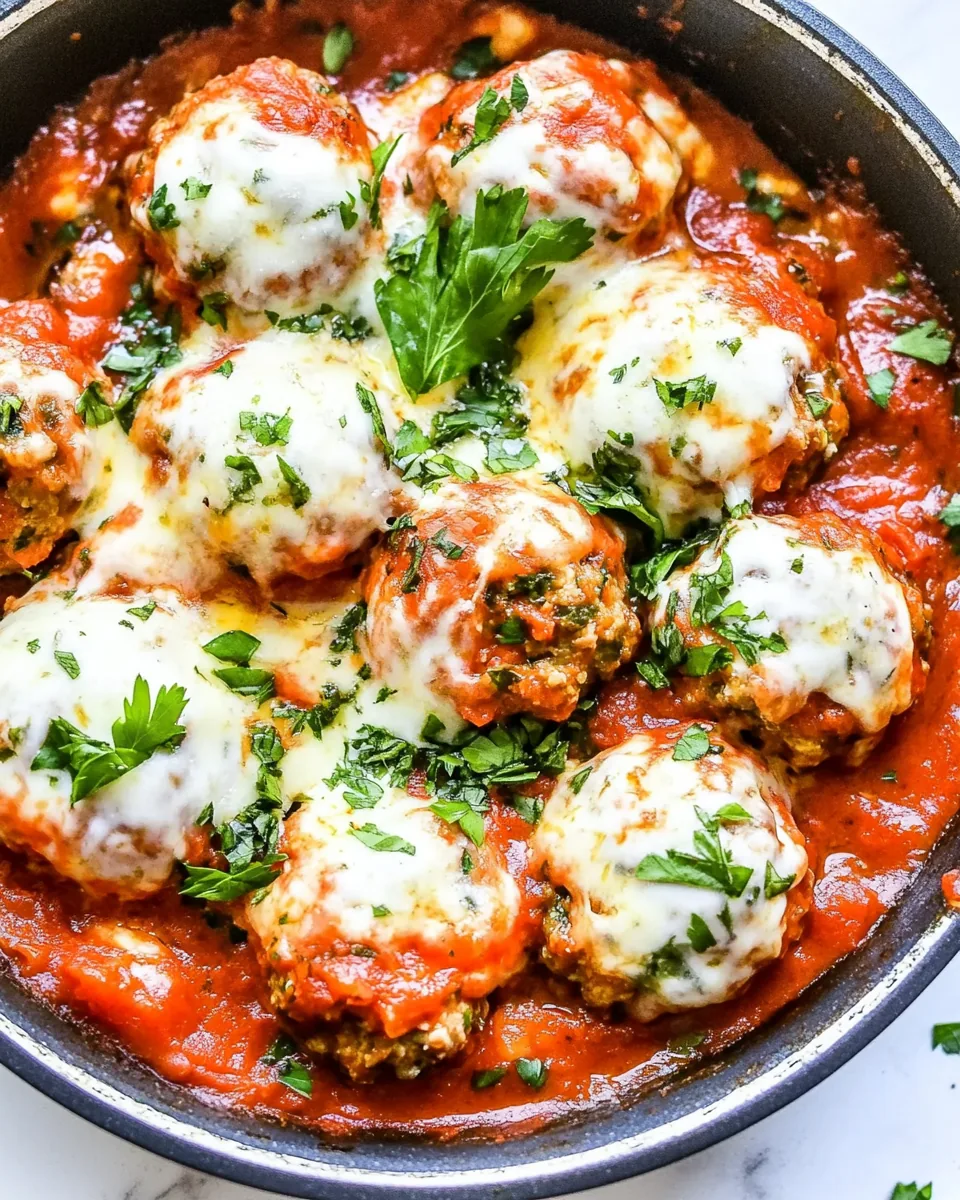 Cheesy Turkey Meatball Skillet