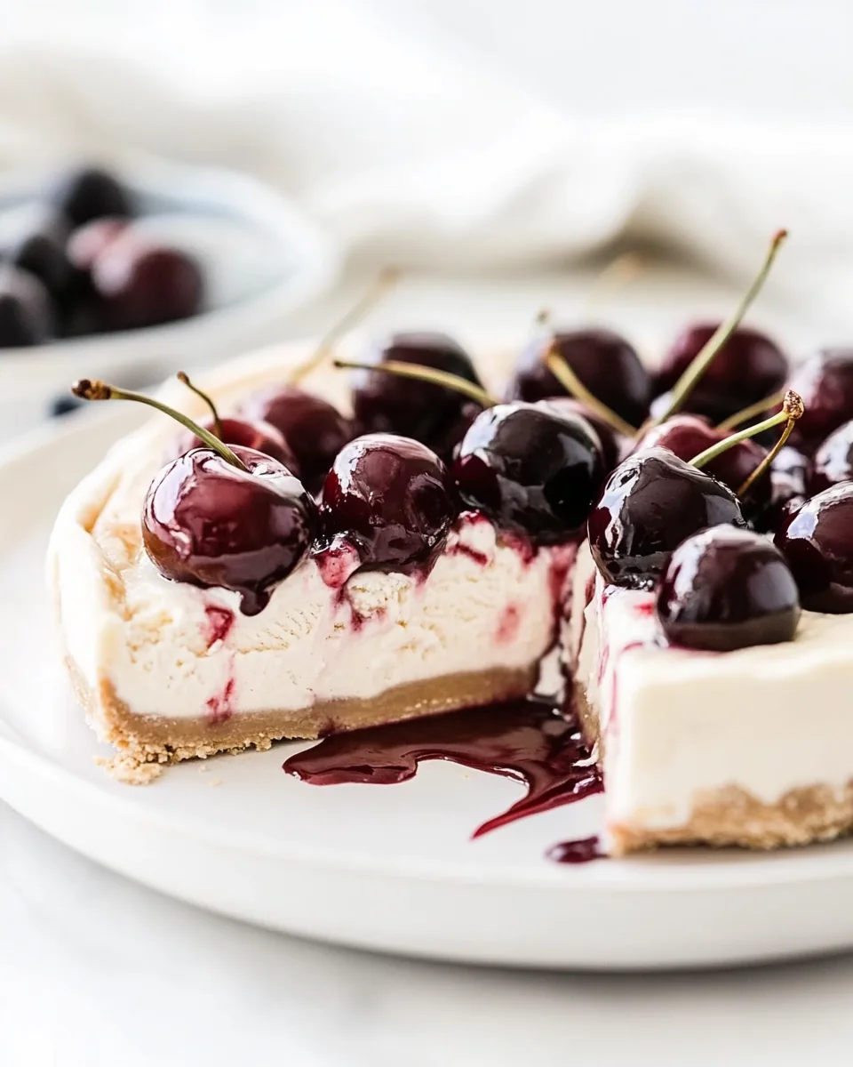 Cherries Jubilee Ice Cream Pie