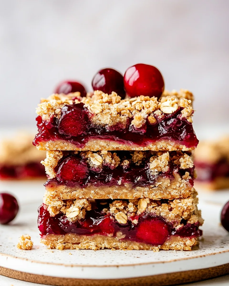 Cherry Pie Bars with Oatmeal Crumble