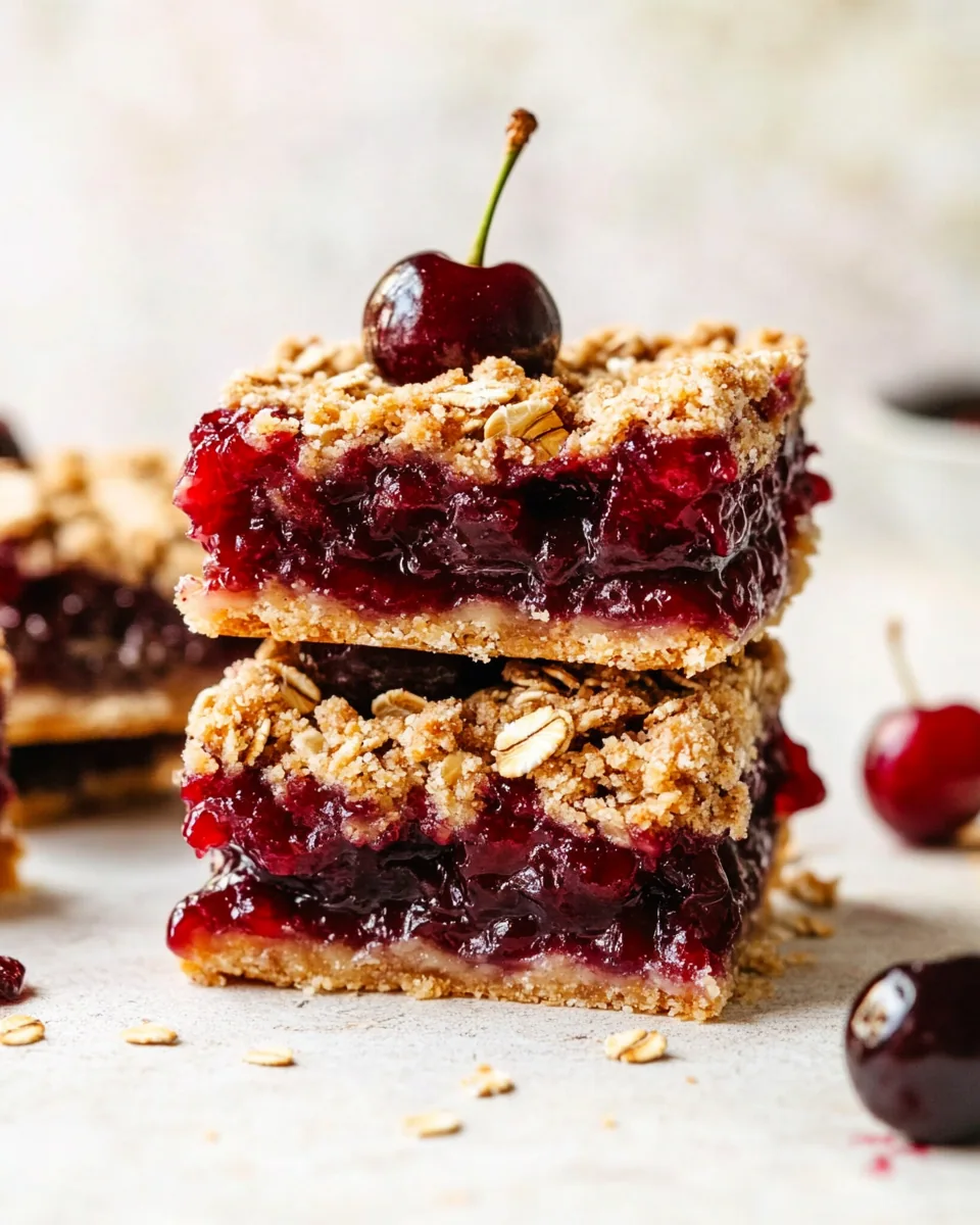 Cherry Pie Bars with Oatmeal Crumble
