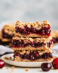 Cherry Pie Bars with Oatmeal Crumble