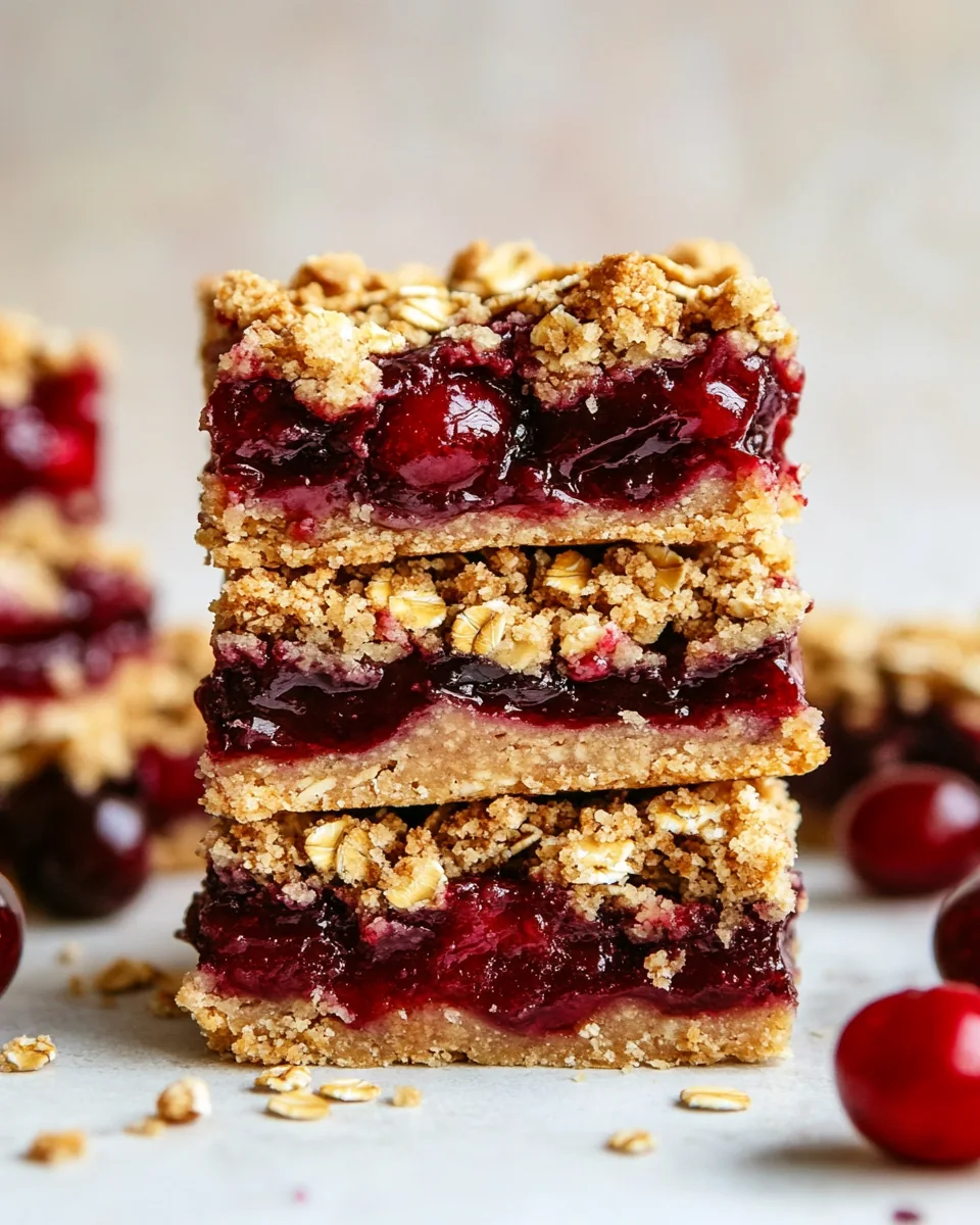 Cherry Pie Bars with Oatmeal Crumble