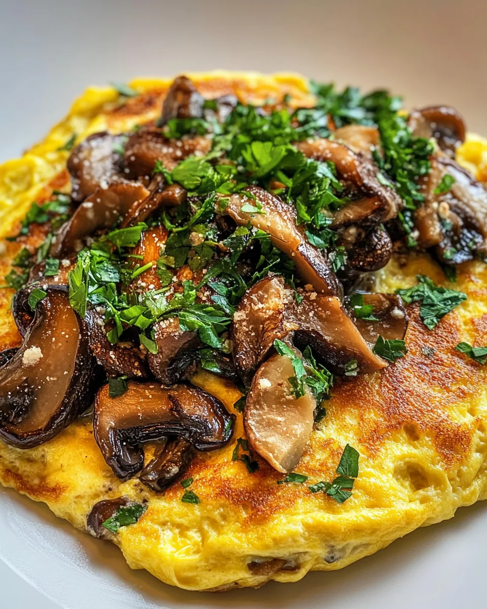 Chestnut Mushroom Omelette