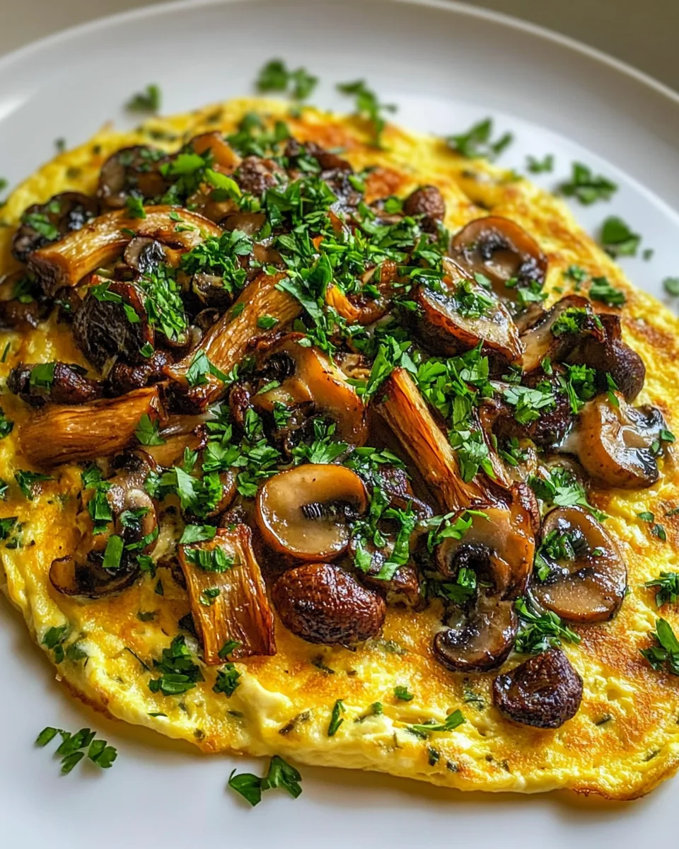 Chestnut Mushroom Omelette