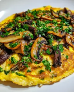 Chestnut Mushroom Omelette