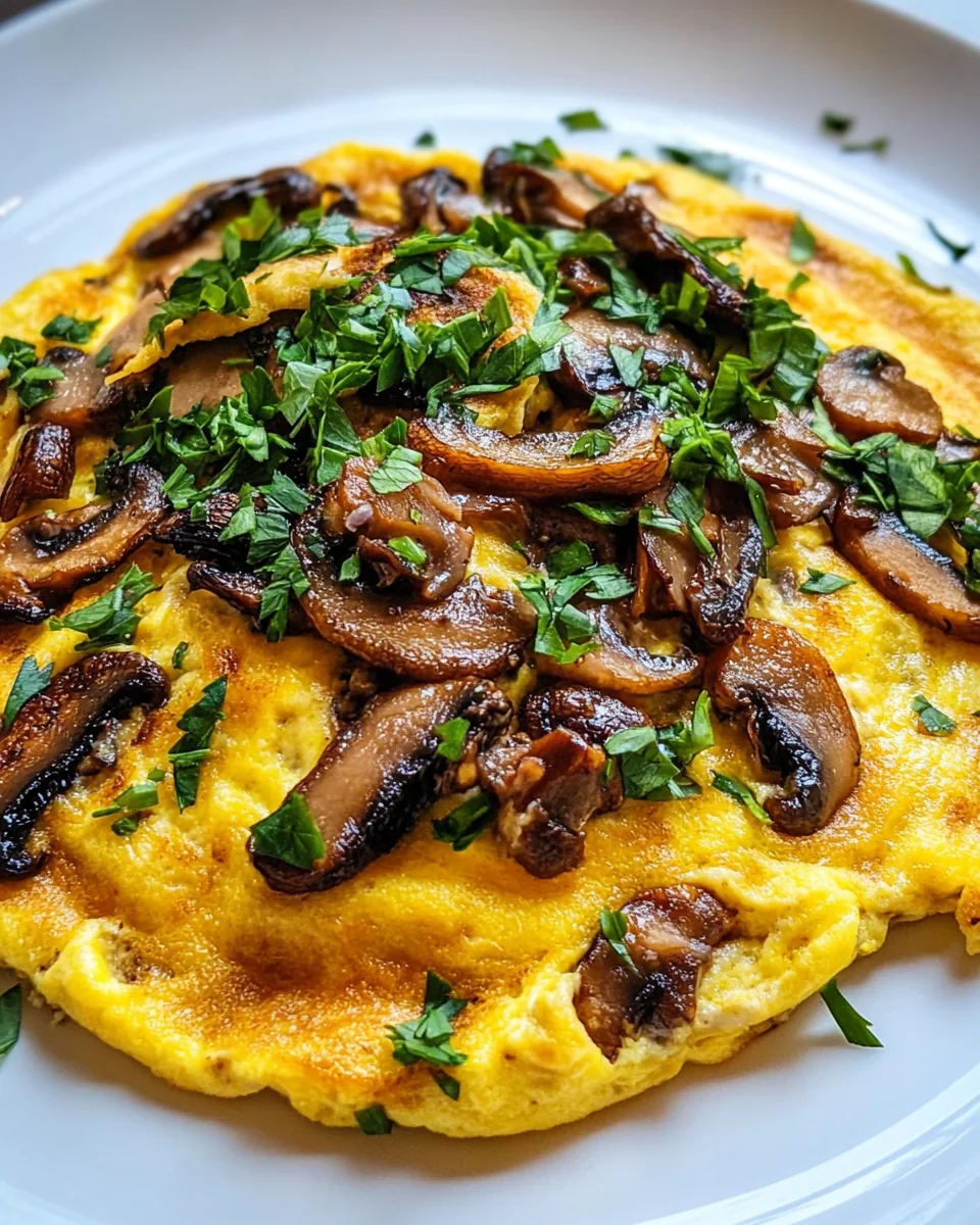 Chestnut Mushroom Omelette