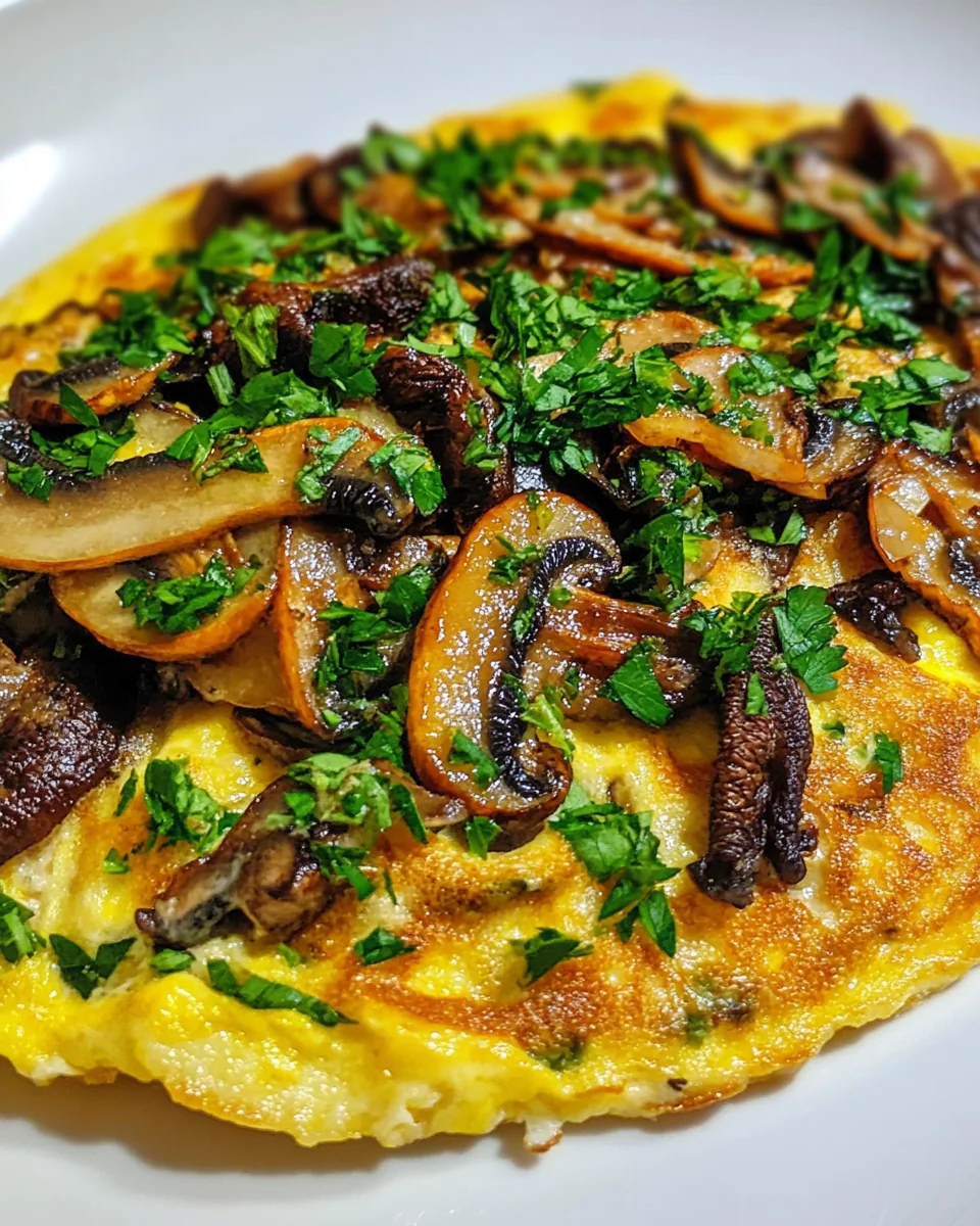 Chestnut Mushroom Omelette