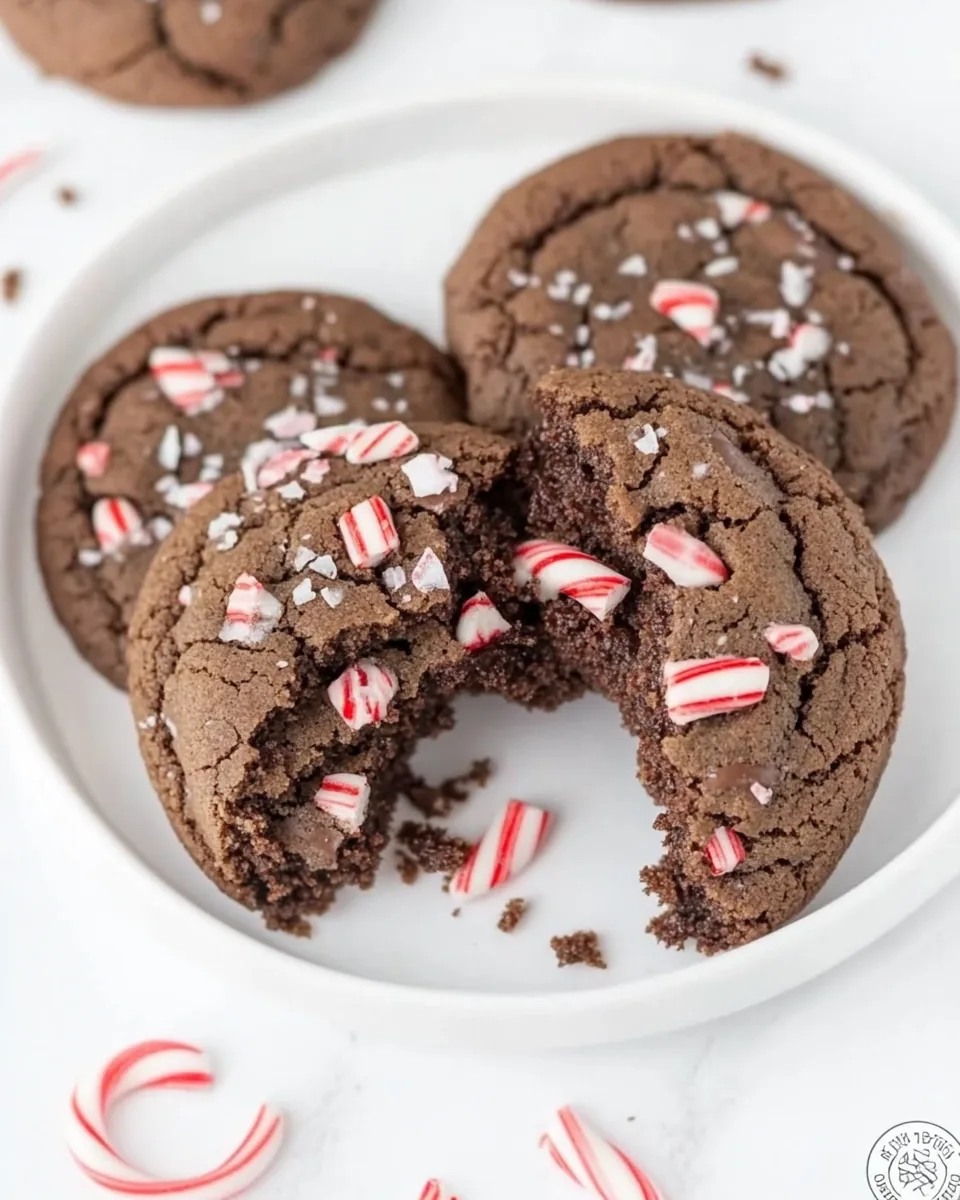 Chewy Double Chocolate Peppermint Cookies
