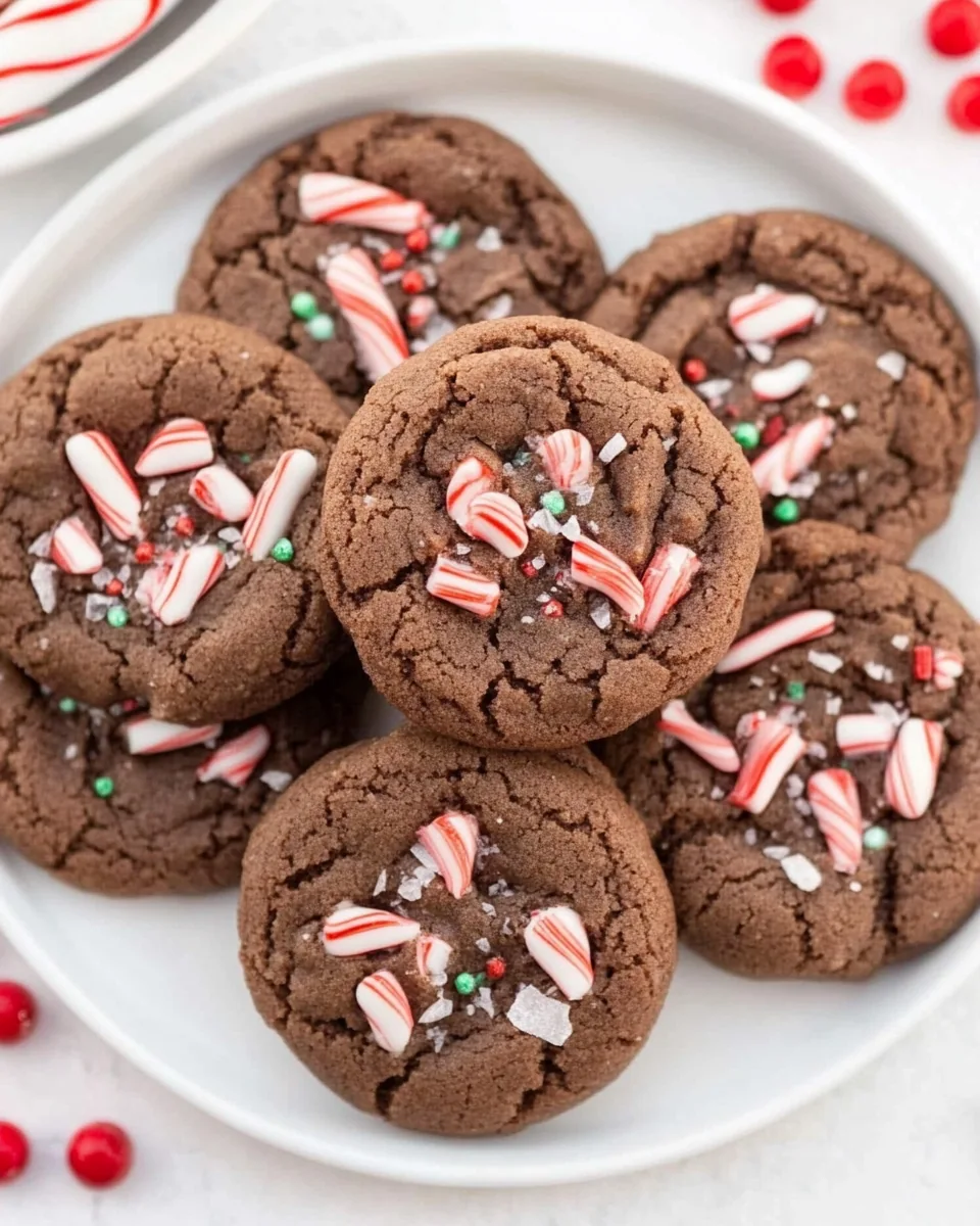Chewy Double Chocolate Peppermint Cookies