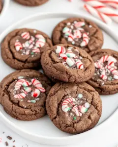Chewy Double Chocolate Peppermint Cookies