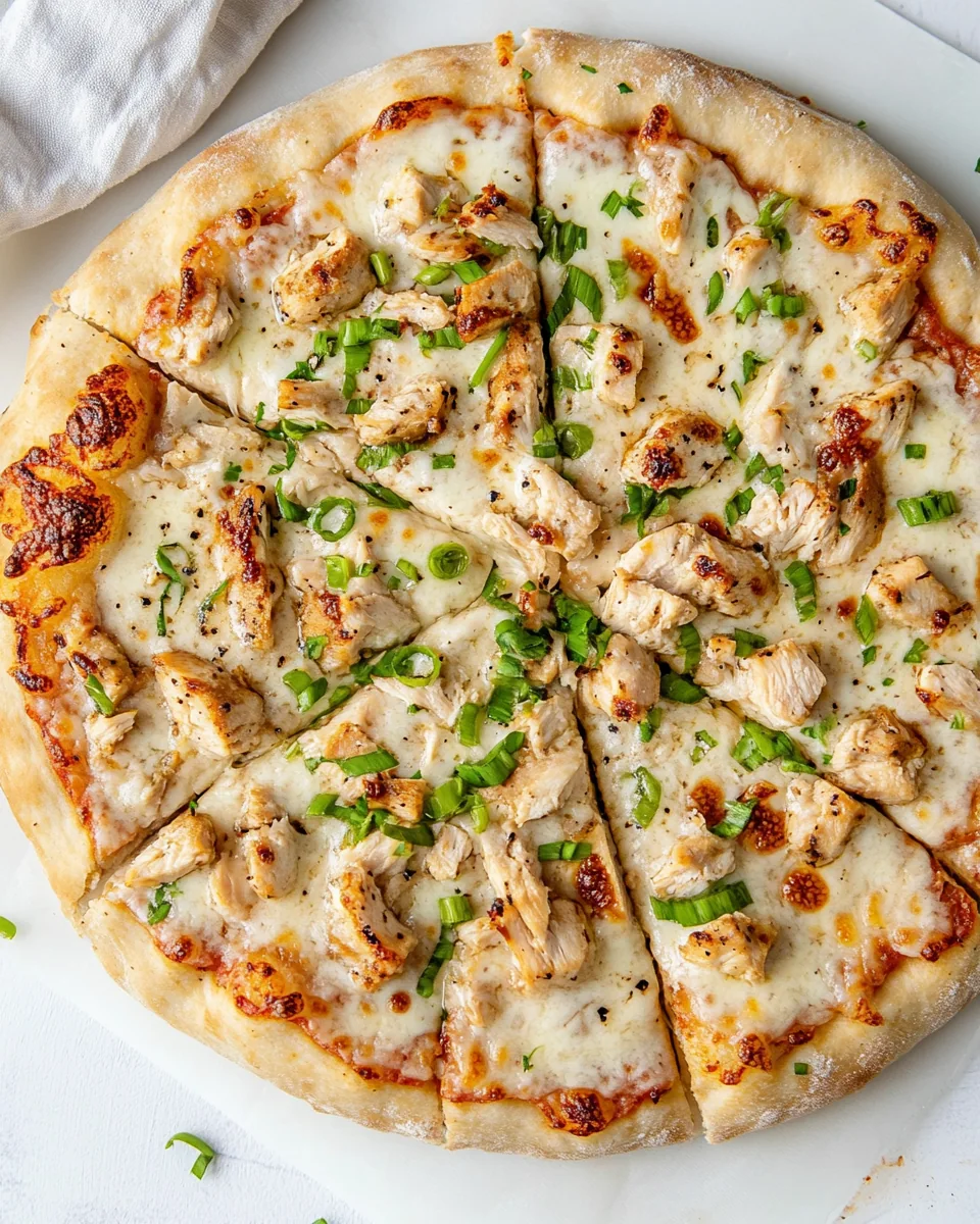 Chicken Alfredo Pizza
