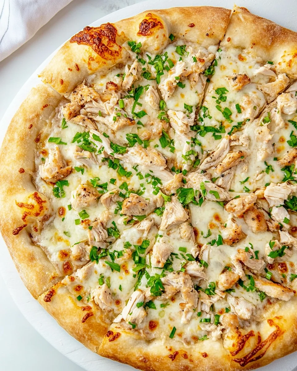 Chicken Alfredo Pizza