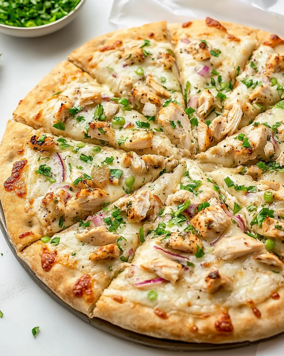 Chicken Alfredo Pizza