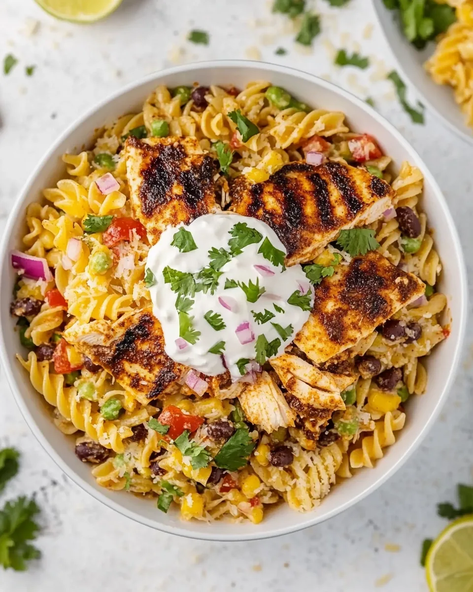Chicken Enchilada Pasta Salad