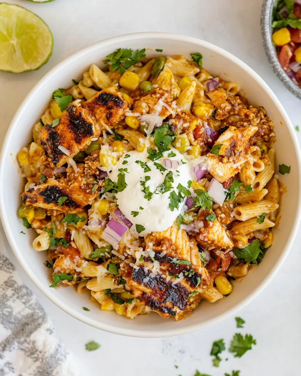 Chicken Enchilada Pasta Salad