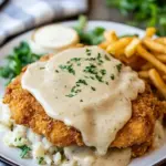 Chicken Fried Hamburger with White Gravy