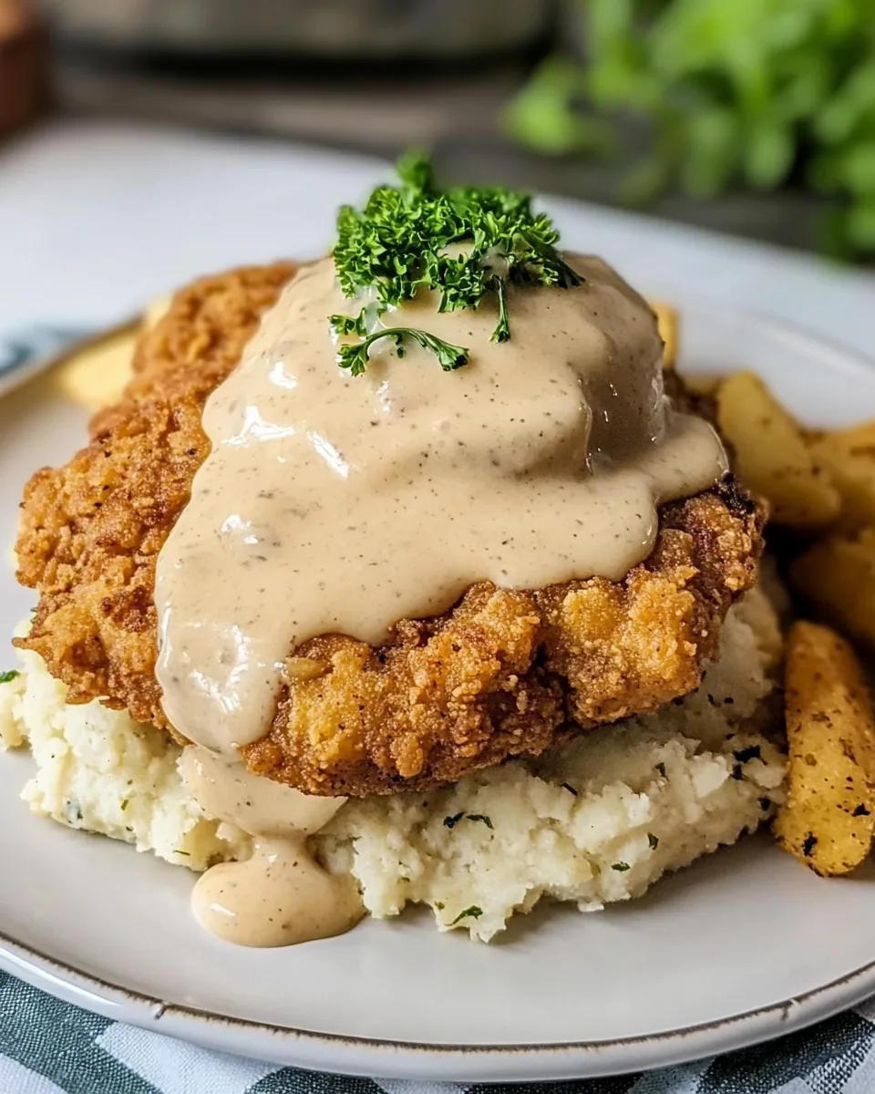 Chicken Fried Hamburger with White Gravy
