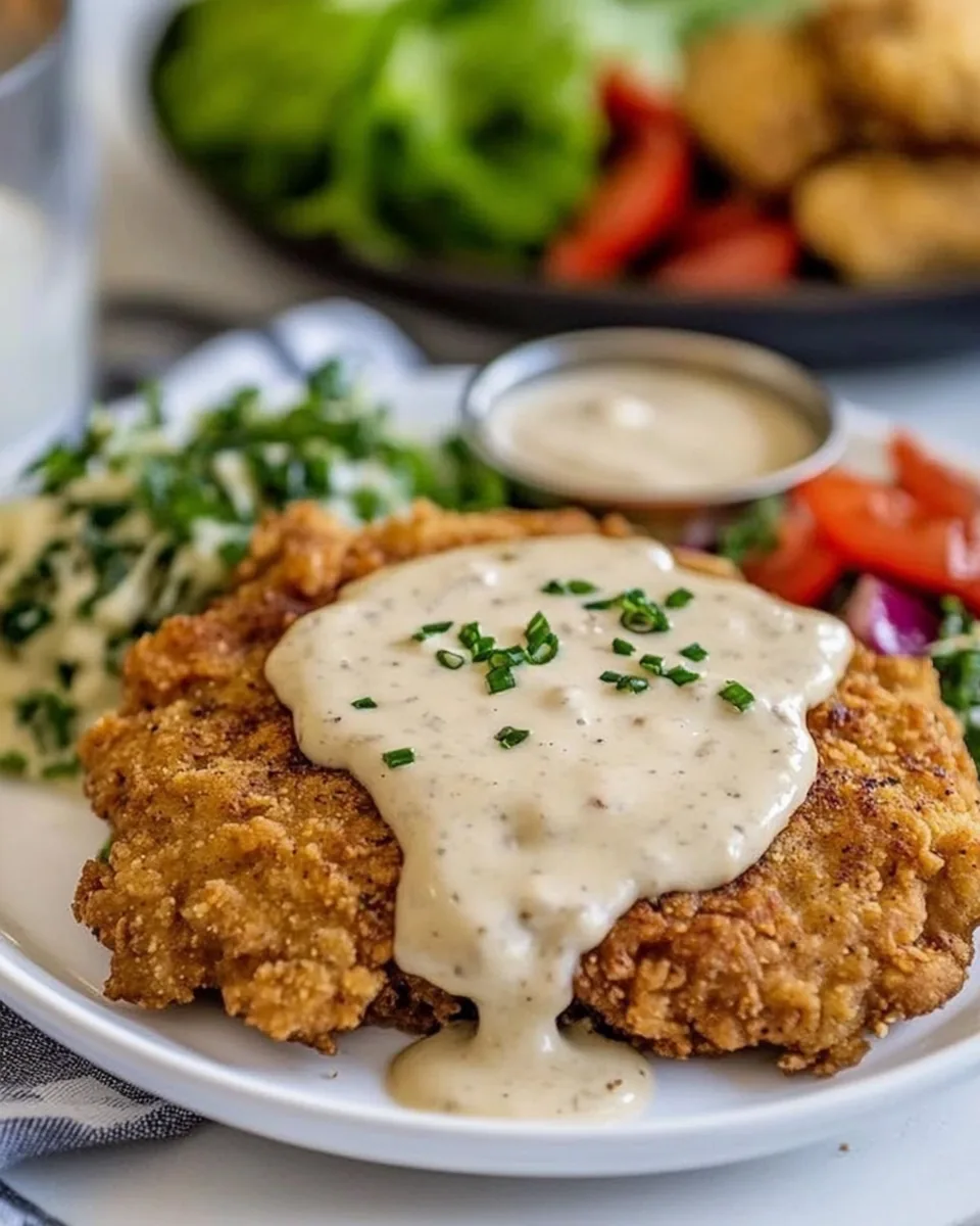 Chicken Fried Hamburger with White Gravy