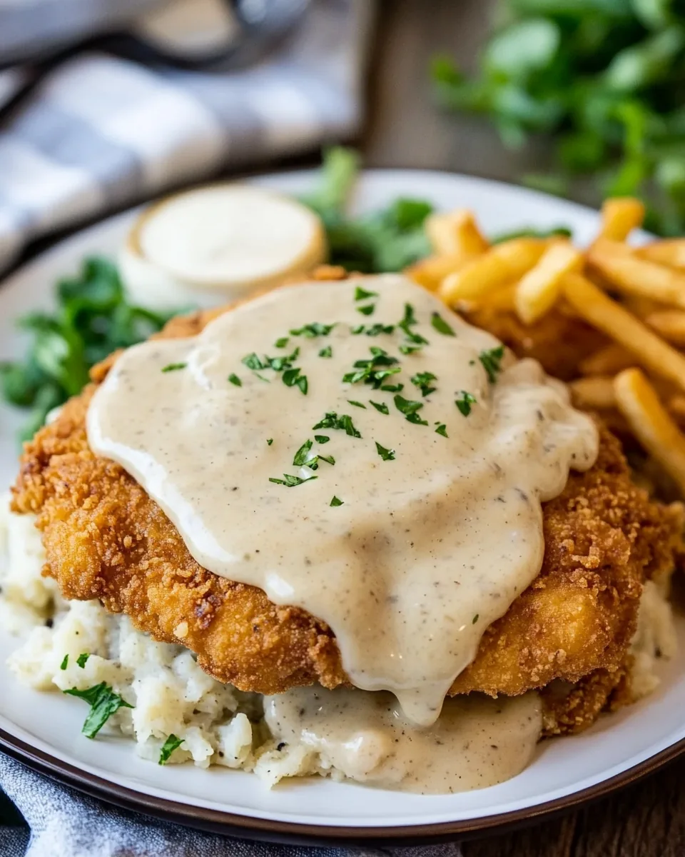 Chicken Fried Hamburger with White Gravy