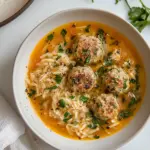 Chicken Meatball Orzo Soup