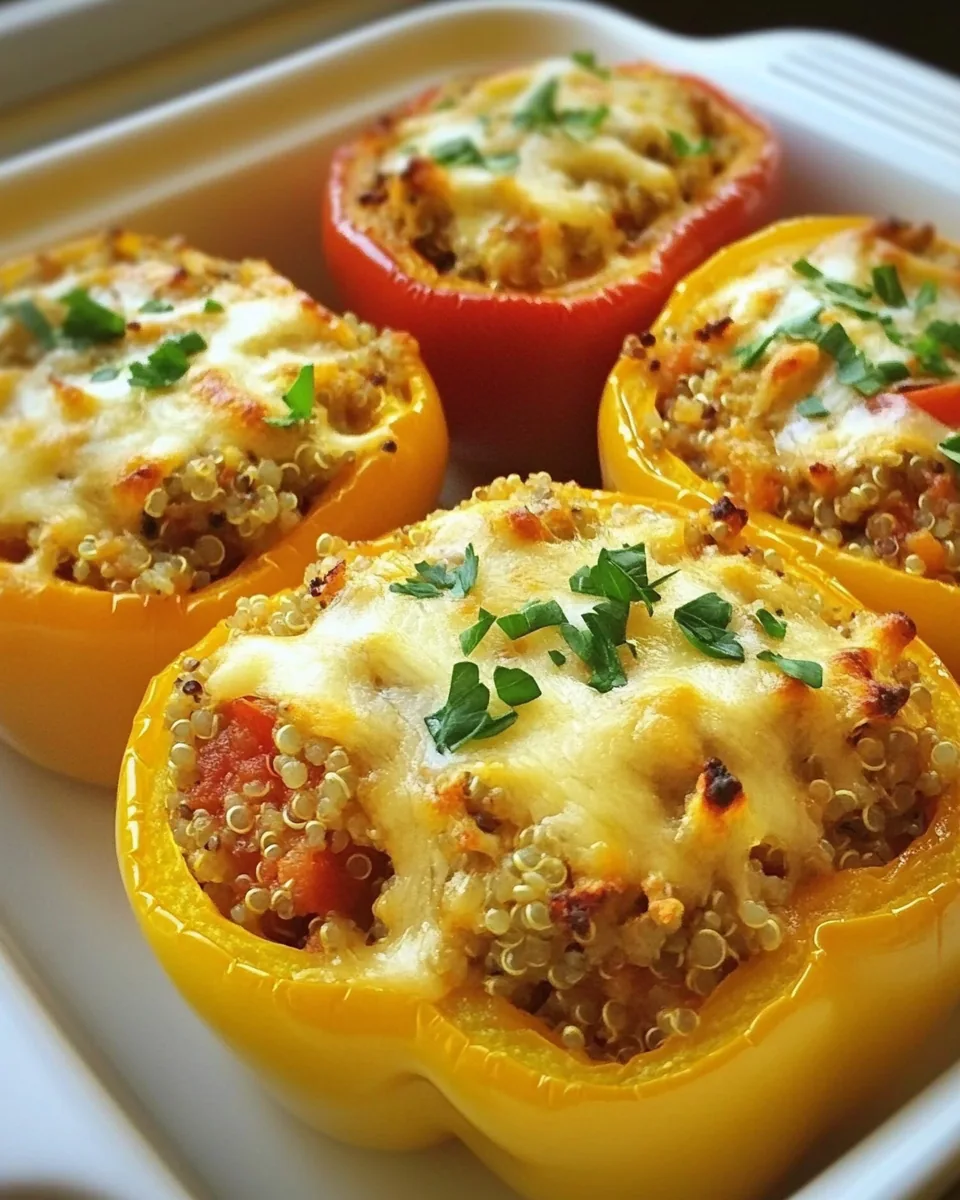 Chicken Quinoa Stuffed Peppers