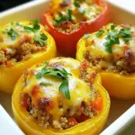 Chicken Quinoa Stuffed Peppers